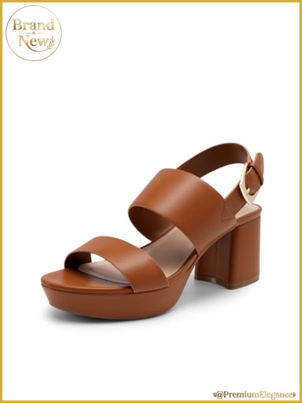 Women's Comfort Chunky Wedge Heel Sandals Faux Leather Almond Toe Platform